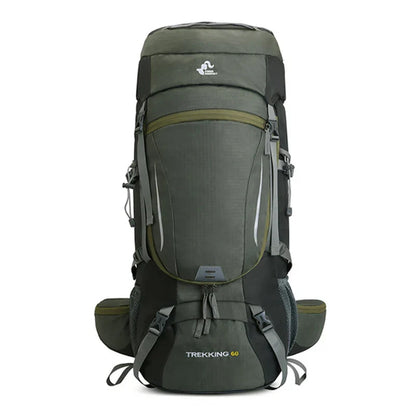 Men’s 60L Large Hiking Backpack — Mountaineering, Camping, Climbing & Outdoor Sport Rucksack XA108Y