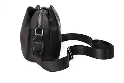Vintage Waterproof Nylon Shoulder Bag for Women – Simple Crossbody Messenger Bag for Daily Use & Travel