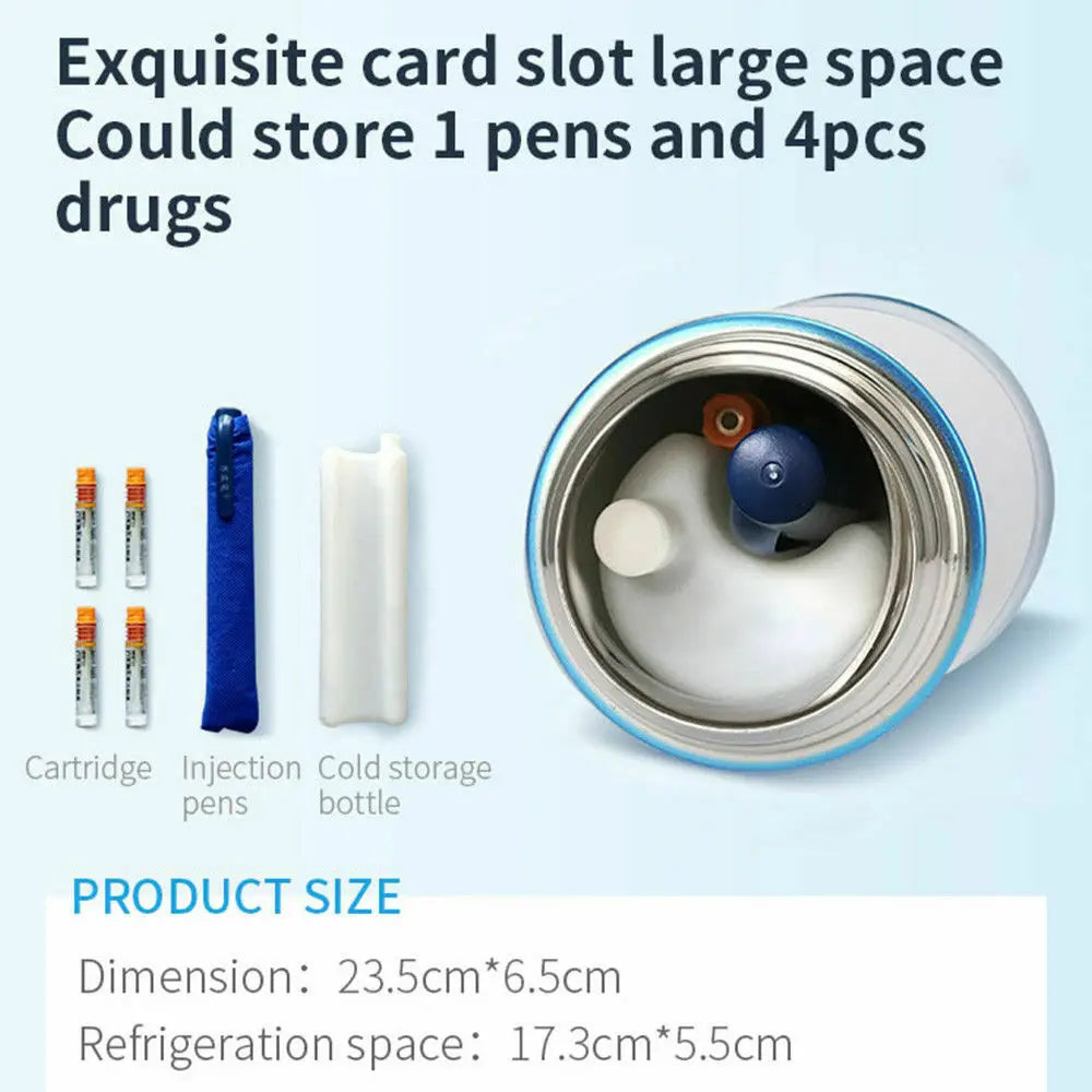 Portable 36-Hour Insulin Cooler Box – Mini Car Refrigerator for Medicine and Drug Storage
