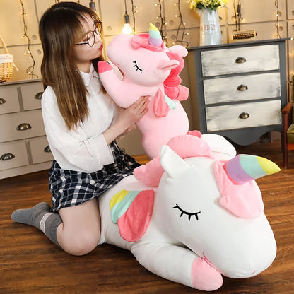 25cm Kawaii Giant Unicorn Plush Toy – Soft Stuffed Animal Horse Doll, Perfect Pillow & Birthday Gift for Girls