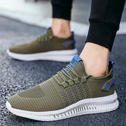 Fashion Sneakers for Men – Lightweight Casual Lace-Up Shoes, Breathable Walking Footwear