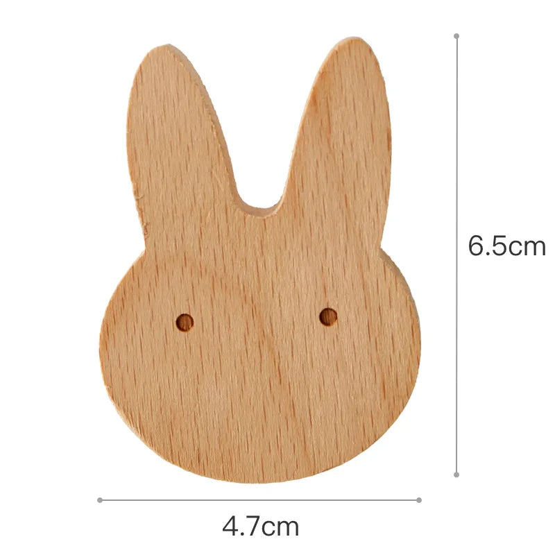 Wooden Drawer & Wall Hooks — Animal Keychain, Coat & Wardrobe Hanger, Cute Home & Kitchen Decor Accessory