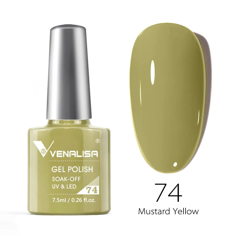 VENALISA 7.5ml HEMA-Free Nail Gel Polish – VIP4 Semi-Permanent Soak-Off UV/LED Gel Varnish, Full Coverage Nail Lacquer