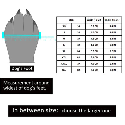 TRUELOVE Waterproof Pet Shoes - Anti-Slip Winter Dog Boots for Puppy, Medium & Large Dogs with Paw Protection