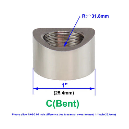 Oxygen Sensor Stainless Steel Bung Plug Nut Kit — Stepped Mounting Cap, Wideband Nut Fitting for Weld Bungs M18x1.5