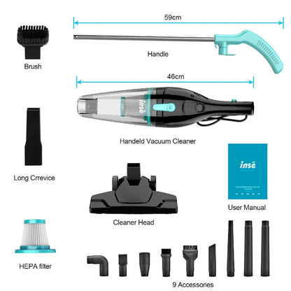 INSE R3S Corded Handheld Vacuum Cleaner – 16Kpa Suction, 6M Long Cord, Ideal for Car & Hard Floor Cleaning