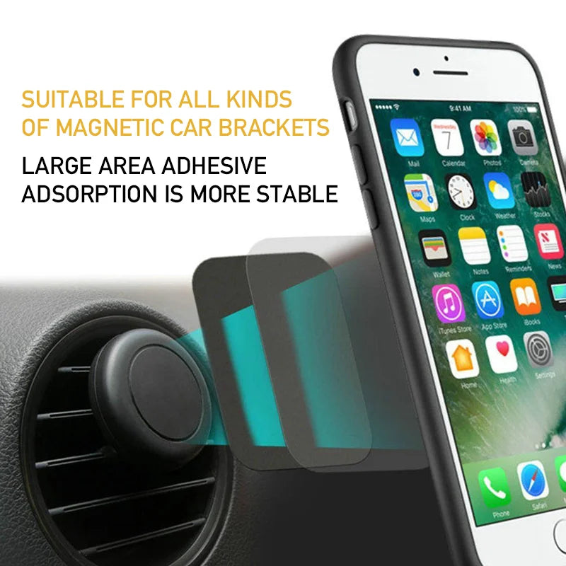 Metal Plate Sticker for Magnetic Phone Holders: Iron Sheet Disk for Magnet Mobile Phone Holder - Compatible with Magnetic Car Phone Stand, 1/3/5PCS