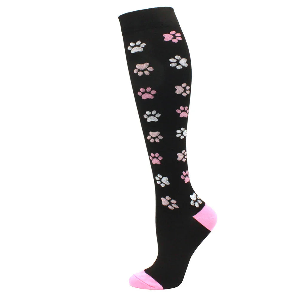 Compression Support Socks for Men & Women – Running Nursing Stockings for Edema, Varicose Veins & Blood Circulation Sports Wear