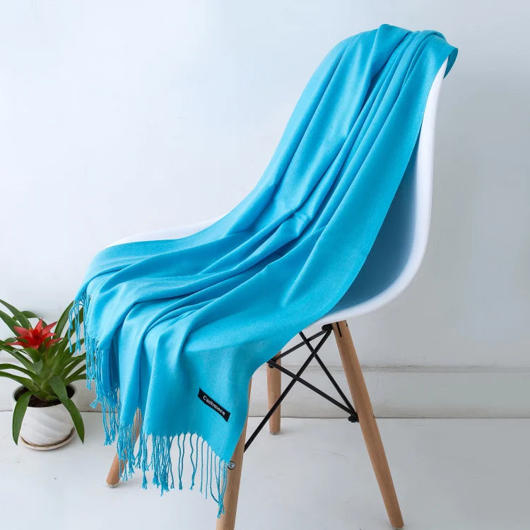 Women's Pashmina Scarf — Cashmere Feel Shawl & Wrap for Evening Dresses, Travel, Office, Winter, and Weddings