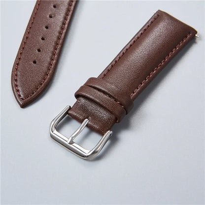 Genuine Leather Watch Bands - Calfskin Replacement Straps for Men & Women, 18mm-24mm