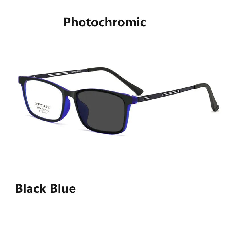 Ultralight Anti Blue Light Reading Glasses - Photochromic Titanium Alloy Frame Hyperopia Readers for Men & Women
