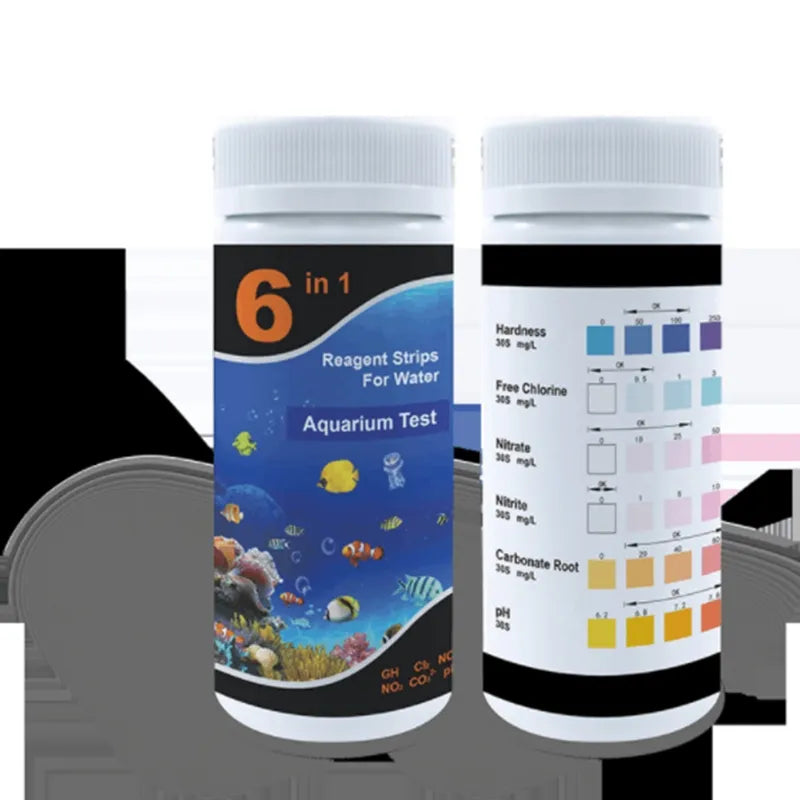 Premium 6-in-1 Test Strips for Pools and Aquariums - Your Total Solution for Water Quality Detection!