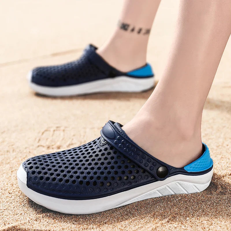 Unisex Fashion Beach Sandals – Waterproof Anti-Slip Flip Flops with Thick Sole for Men & Women