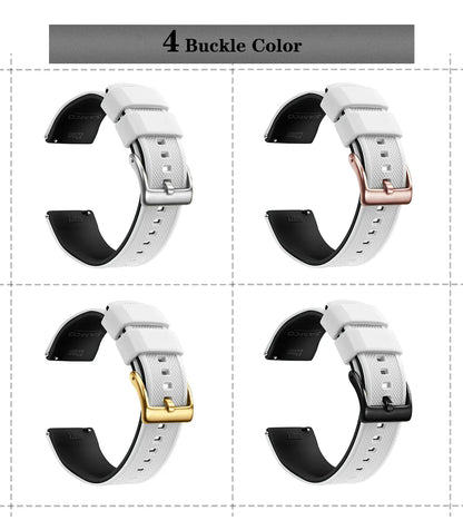 Premium Silicone Watch Band – Quick Release Rubber Strap, 18mm 20mm 22mm Replacement Watchband