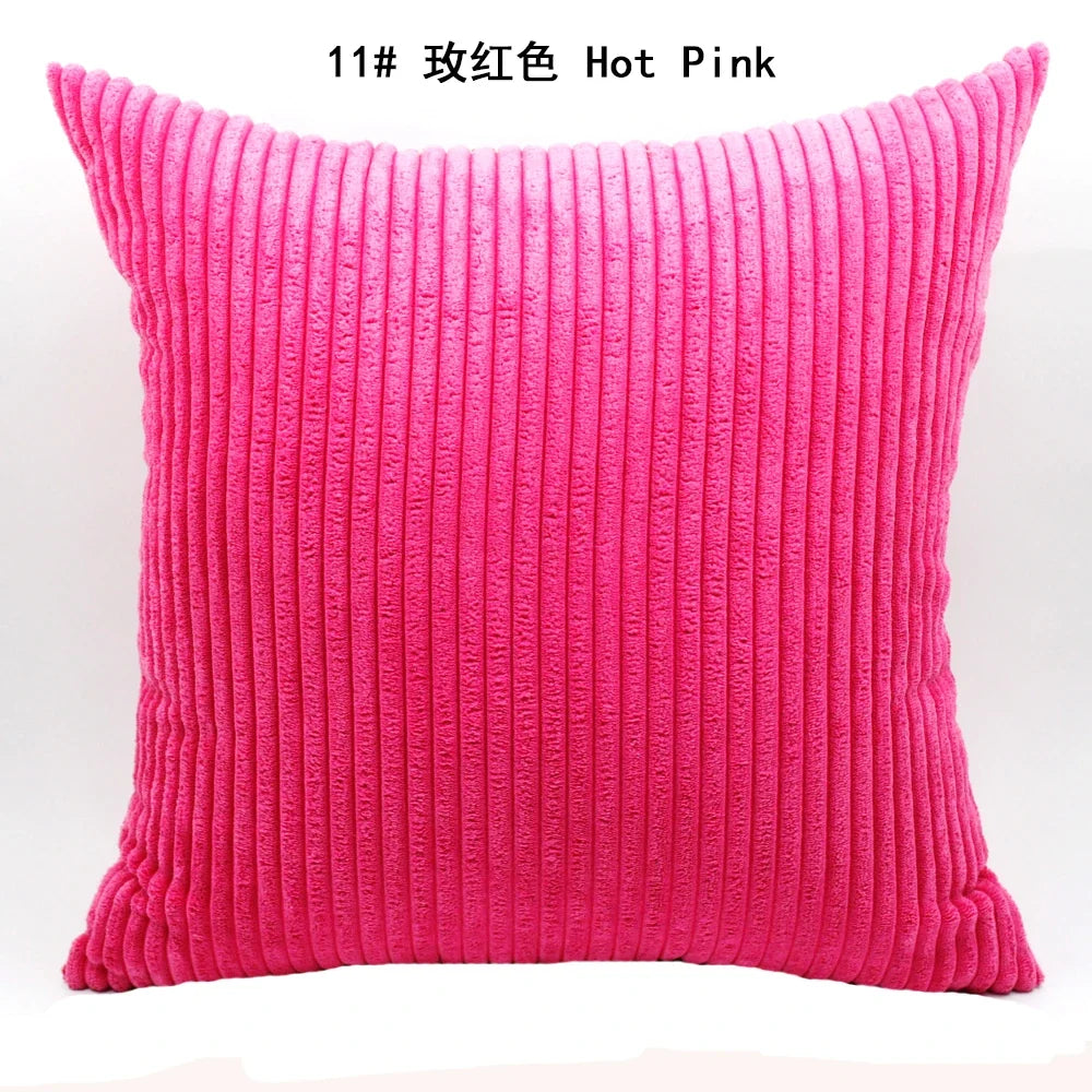 Striped Corduroy Body Pillow Cover - Plush Long Cushion Case for 50x70/50x100/50x120CM Bedding & Home Comfort