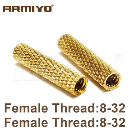 Armiyo Solid Brass Female Thread Gun Brush Rod Conversion Adapter – 8-32, M3, 5-40 Tactical Hunting Accessories