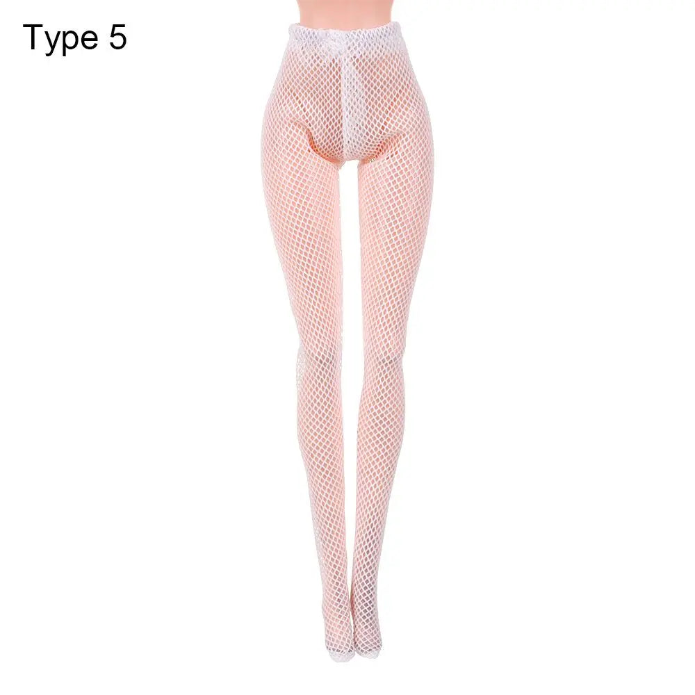 20 Styles 1/6 Doll Mini Fishnet Tights – Silk Stockings, Elastic Leggings, Panty Hose & Socks for 30cm Dolls