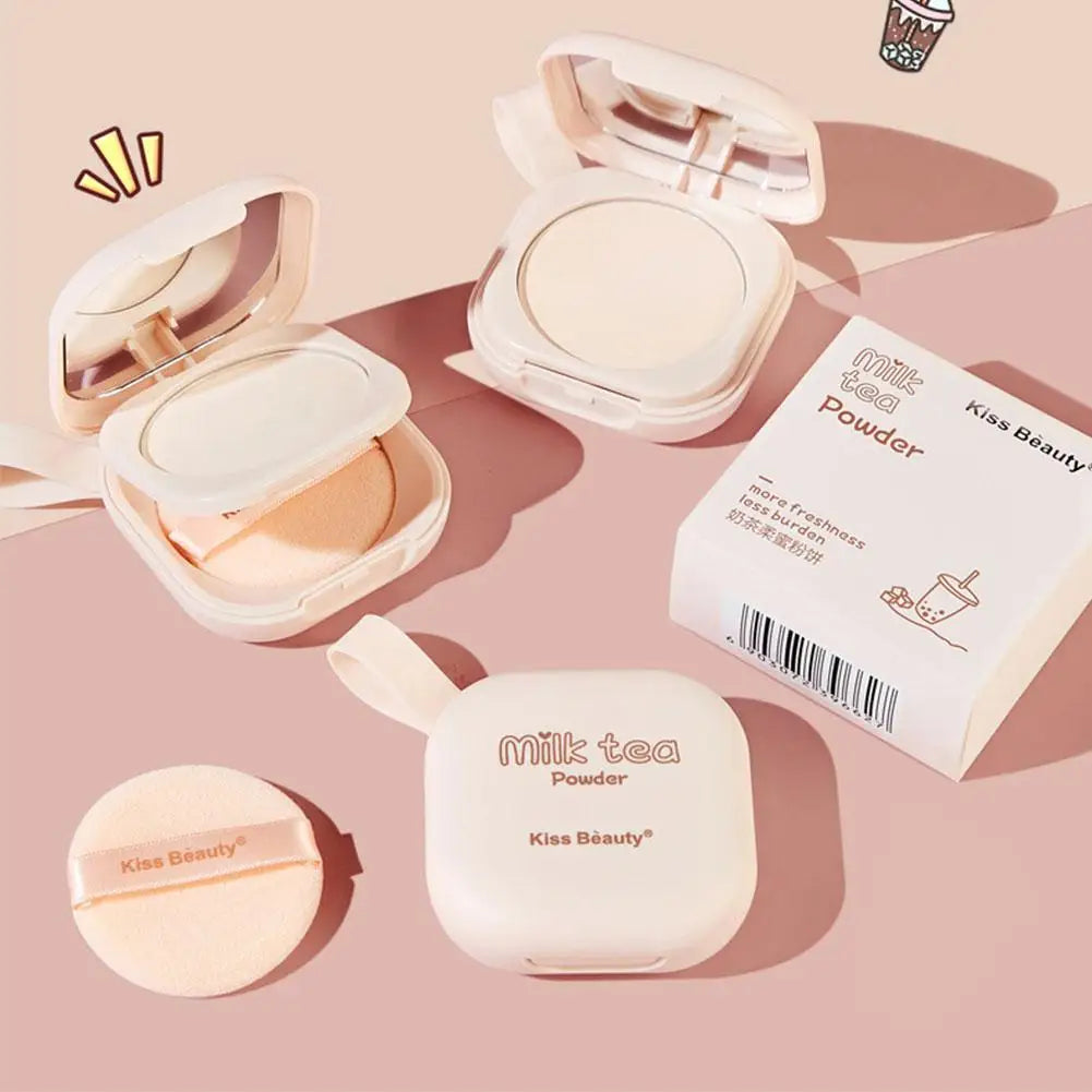 Korean Loose Powder – Full Brightening Concealer, Mineral Face Foundation, Long-Lasting Pressed Compact Makeup Powder