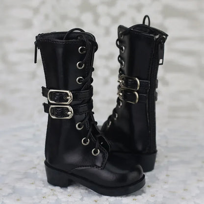 1/4 MSD & 1/3 SD BJD Leather Shoes – Fashion Martin High Boots for Dollfie, DREAM, MID, DK, SOOM, DOD Dolls