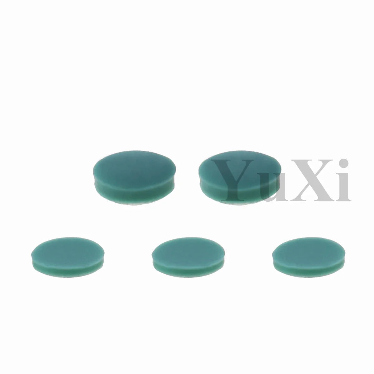 YuXi GBA SP Replacement Kit - Screw Covers & Luminous Dust Plug Rubber Set for Gameboy Advance SP