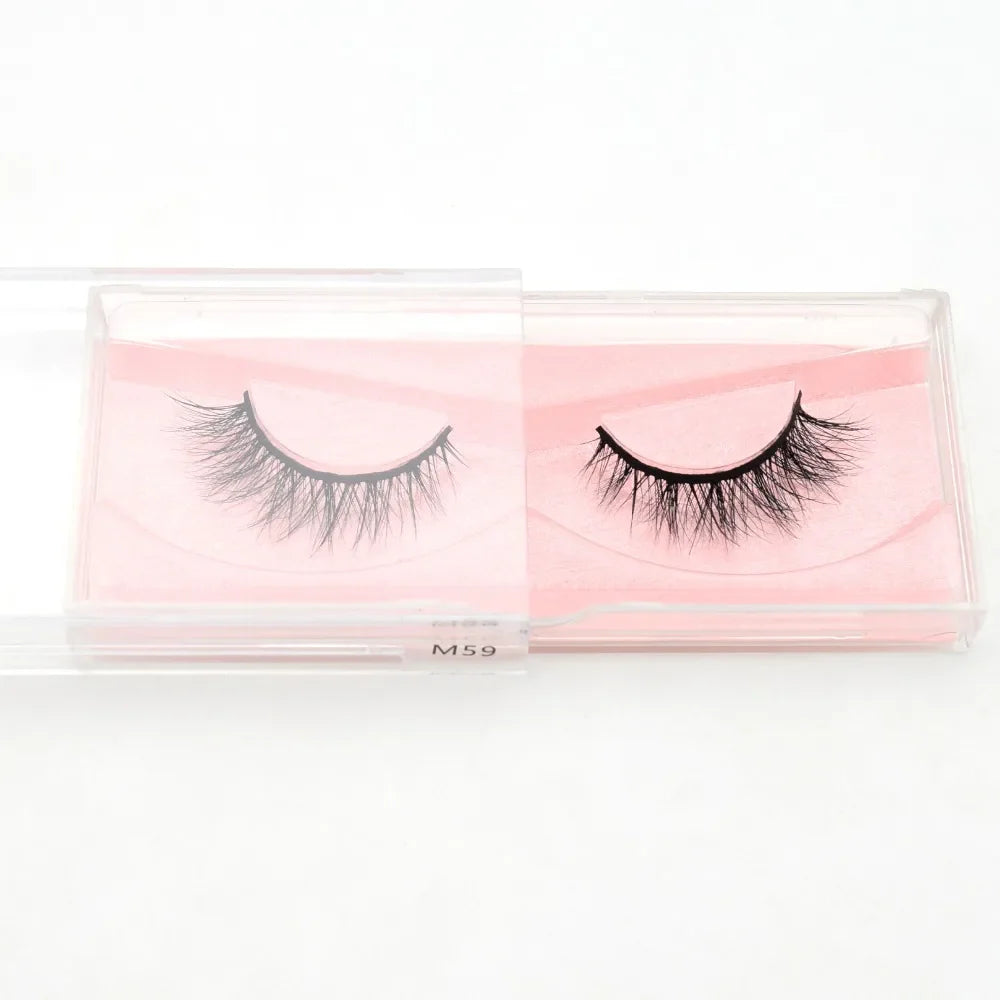 Visofree 3D Mink Eyelashes – Thick Handmade Full Strip Cruelty-Free False Lashes for Makeup M56