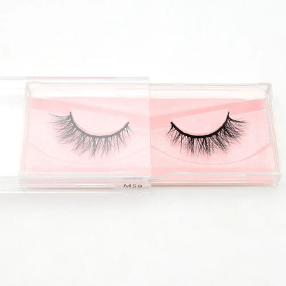 Visofree 3D Mink Eyelashes – Thick Handmade Full Strip Cruelty-Free False Lashes for Makeup M56