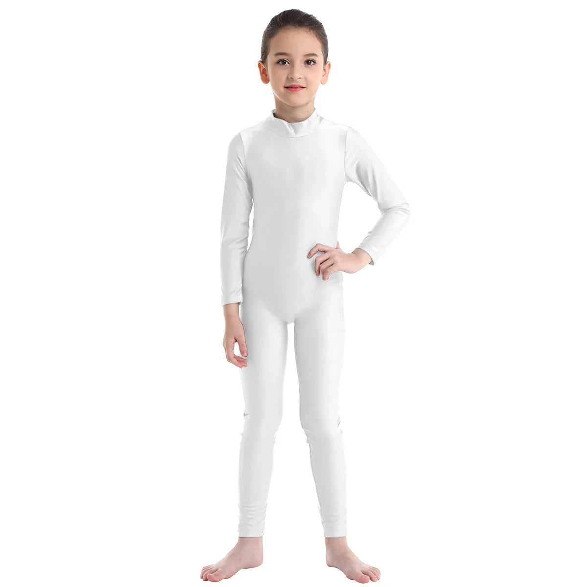 Kids Girls Full Body Gymnastics Bodysuit, Ballet Dance Jersey Leotard, Jumpsuit Sports Unitard, Children Dancewear and Sportswear