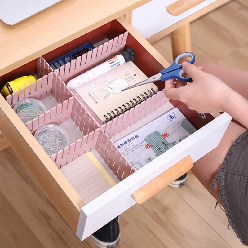 Adjustable Drawer Organizer Divider: Versatile Household Storage Cabinet Partition for Underwear, Socks, and Sundries