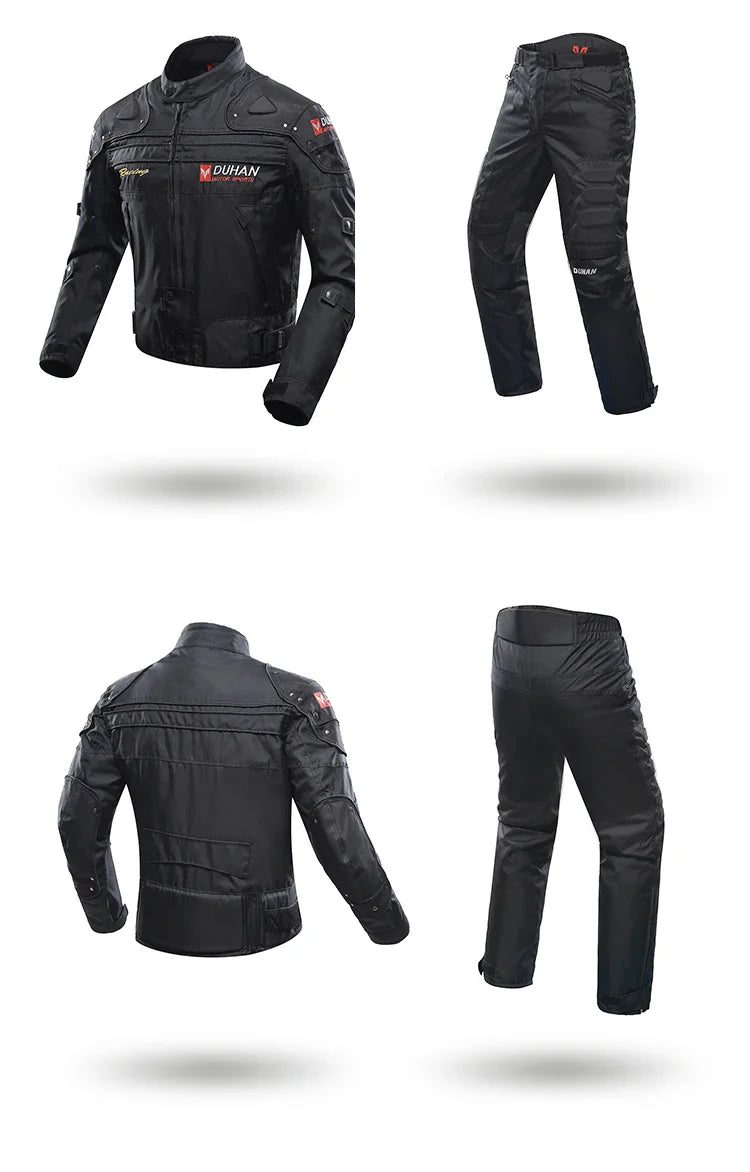 DUHAN Windproof Motocross Jacket & Pants for Men – Wear-Resistant Motorcycle Gear with Body Armor, Winter Moto Clothing