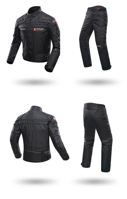 DUHAN Windproof Motocross Jacket & Pants for Men – Wear-Resistant Motorcycle Gear with Body Armor, Winter Moto Clothing