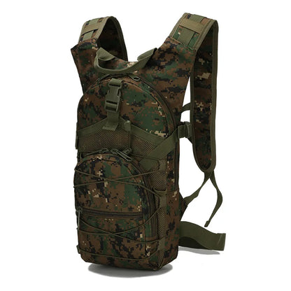 15L Molle Tactical Backpack – Outdoor Sports Bicycle Bag for Cycling, Hiking, Climbing, Camping & Fishing with Hydration Support