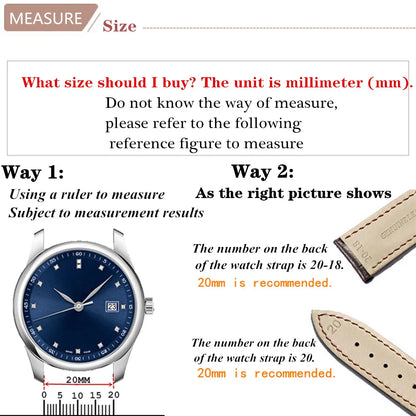 Genuine Leather Watch Band for Panerai Luminor & Radiomir – 18mm-24mm High-Quality Strap with Stainless Steel Buckle