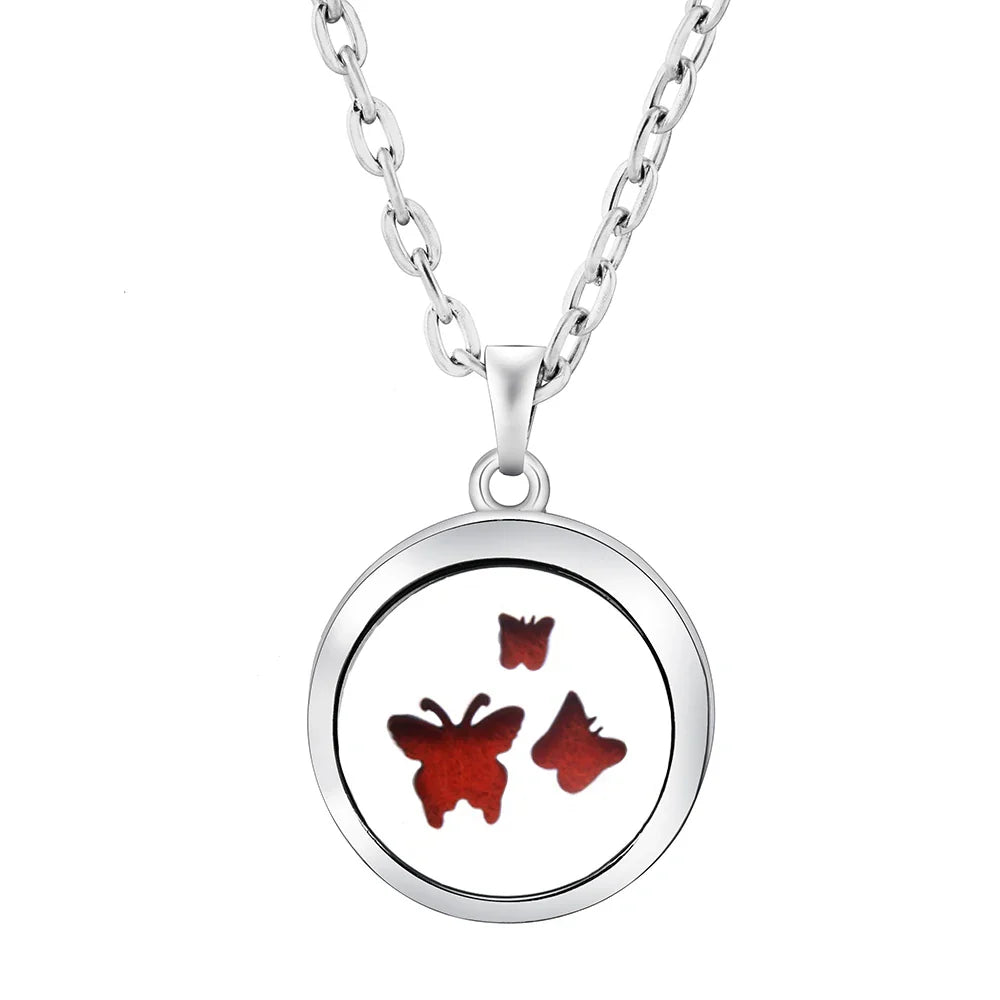 Stainless Steel Tree of Life Aromatherapy Necklace – Essential Oil Diffuser Pendant for Women