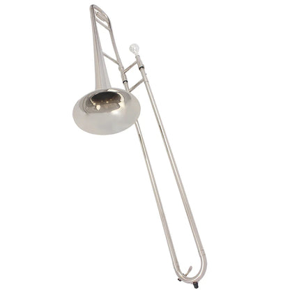 Bb Alto Trombone Silver Plated - Professional Brass B Flat Horn with Case & Accessories