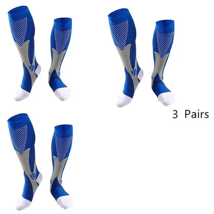 Men's Compression Sports Socks - Running, Cycling, Nursing, Varicose Veins Support, Outdoor Hiking Socks