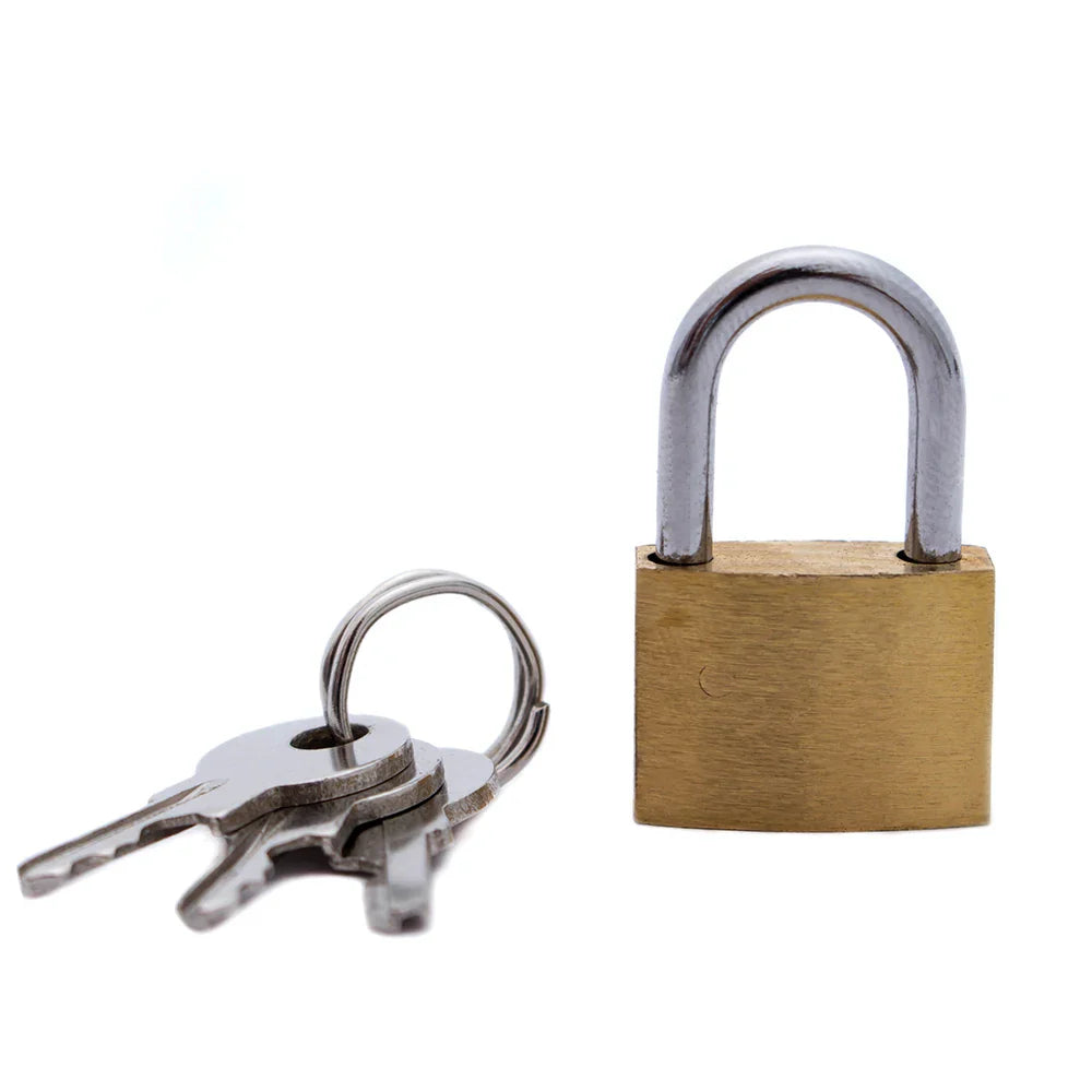 20mm Small Copper Lock | Luggage, Case, Backpack & Locker Padlock, Mini Security Key Padlock for Home Hardware