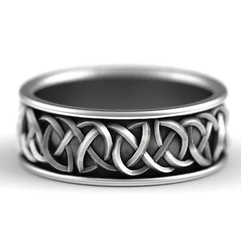 Huitan Viking Giant Wolf Ring – Nordic Mythology Totem, Unisex Punk Hip Hop Fashion Jewelry Gift