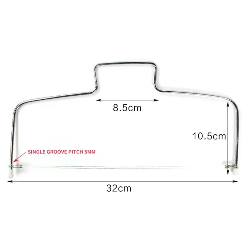 Adjustable Height Cake Cut Slicer: Stainless Steel Device for Cake Decorating - DIY Bakeware Kitchen Cooking Tool