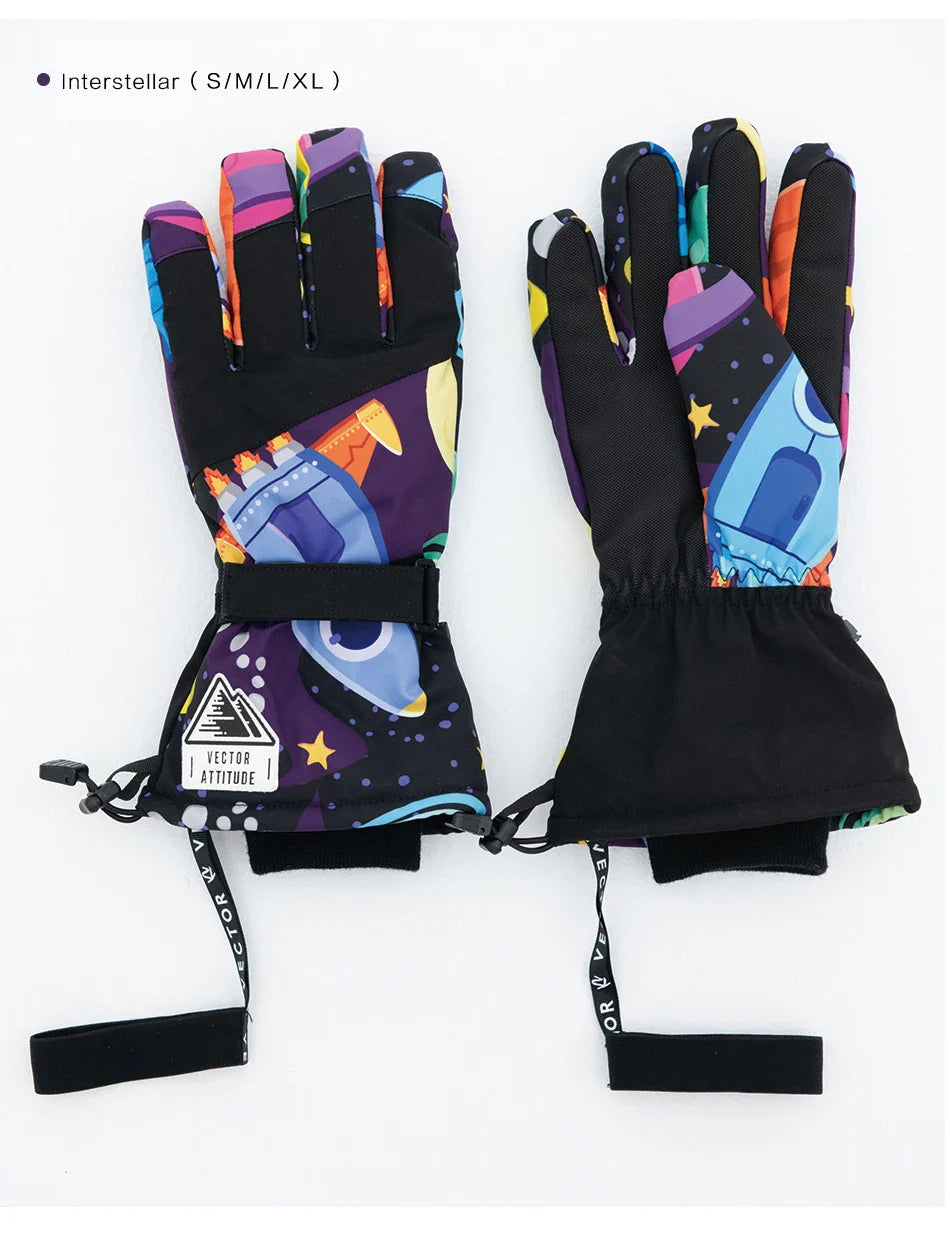 2-in-1 Extra Thick Ski Gloves – Waterproof, Windproof Winter Mittens for Men & Women