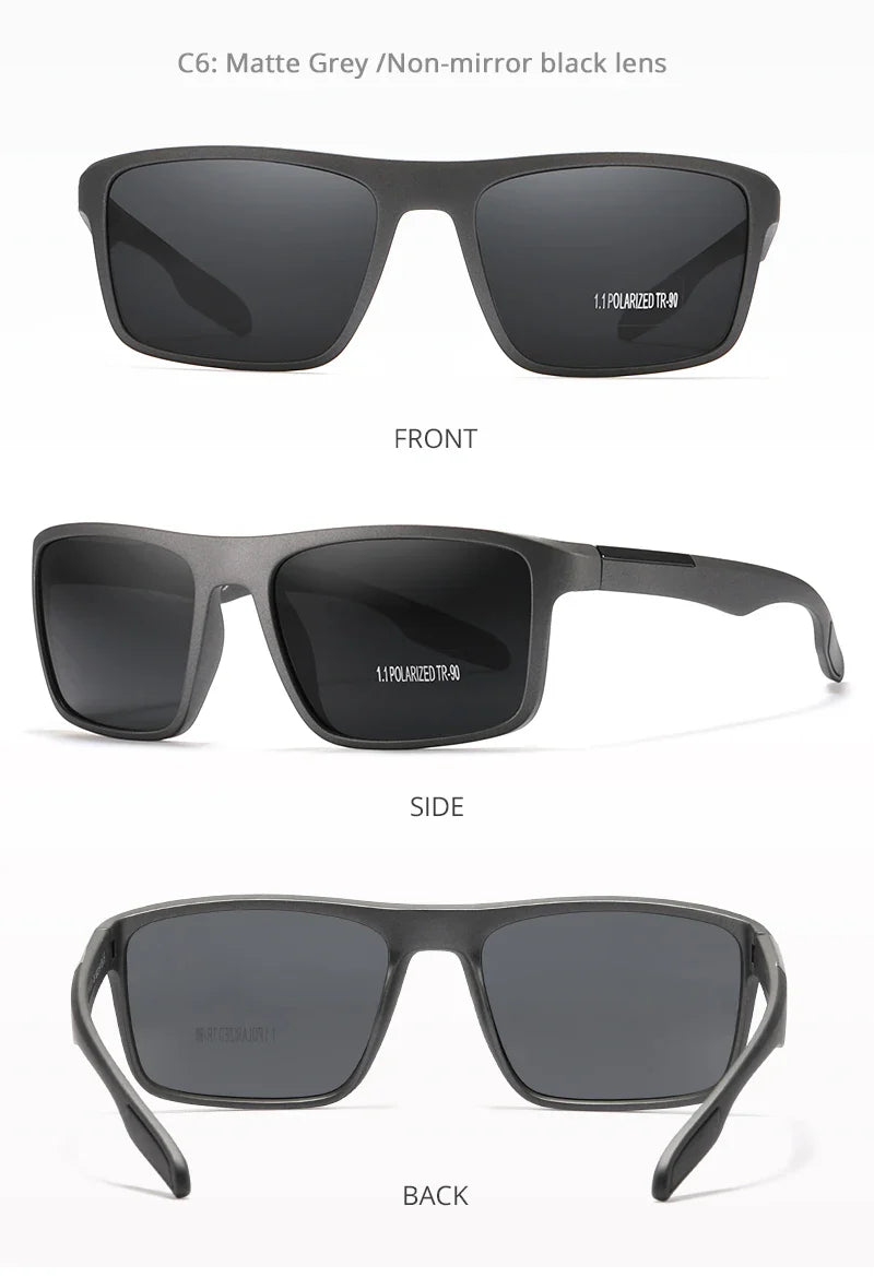 KDEAM Ultra-Light Polarized Sports Sunglasses for Men & Women – TAC 1.1mm Lens, Category 3 Driving Sun Glasses
