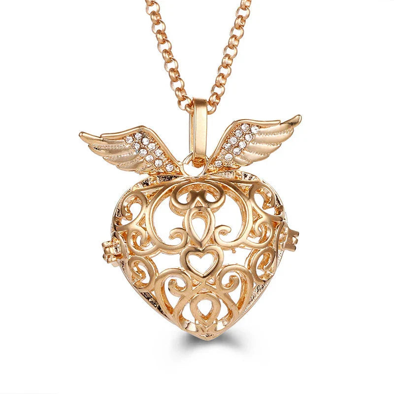 Mexico Music Ball Hollow Zircon Pendant Necklace – Vintage Perfume Aromatherapy Locket for Women