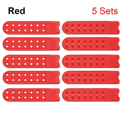 5-Set Snapback Strap Replacement - 7-Hole Adjustable Hat Repair Buckle for Baseball Caps