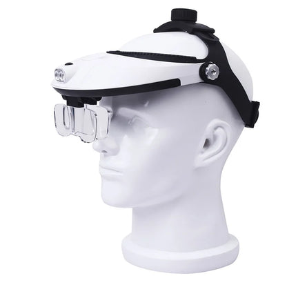 Lamp Head Magnifier with 5 Lenses — High-Definition Optical Loupe for Reading & Maintenance (1.0X–3.5X)