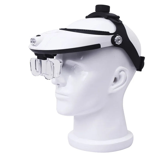 Lamp Head Magnifier with 5 Lenses — High-Definition Optical Loupe for Reading & Maintenance (1.0X–3.5X)
