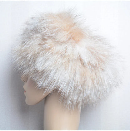2025 Real Fox Fur Scarf and Headband – Luxury Winter Neck Warmer for Women, 100% Natural Fur, Elastic Ring Muffler