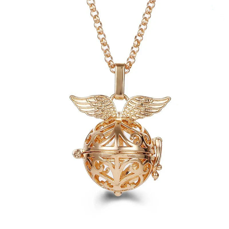Mexico Music Ball Hollow Zircon Pendant Necklace – Vintage Perfume Aromatherapy Locket for Women
