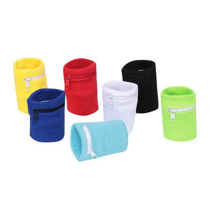 Zippered Wrist Purse Bag - Running, Travel, and Bike Safe Sports Bag for Gym and Wallet Storage - Wrist Support Included (1 Pcs)
