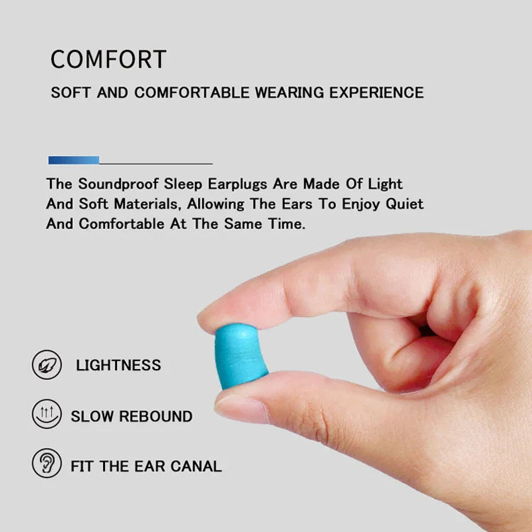 Foam Ear Plugs for Sleep – Noise Reduction, Music Cancelling, Anti-Noise Insulation Earplugs