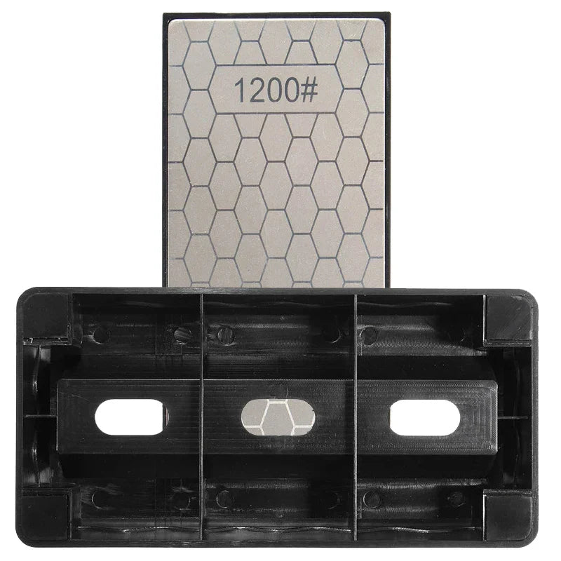 Double-Sided Diamond Sharpening Stone – Knife & Chef Whetstone 400/600/1000/1200 Grit Kitchen Sharpener