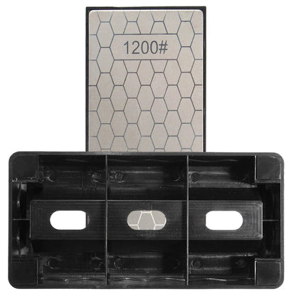Double-Sided Diamond Sharpening Stone – Knife & Chef Whetstone 400/600/1000/1200 Grit Kitchen Sharpener